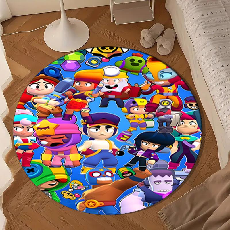 Game Adventure Heroes Round Rug for Livingroom,Bedroom, Palyroom, Chair Rug, Area rug, Circle Carpet, Large Size Fan Christmas gift