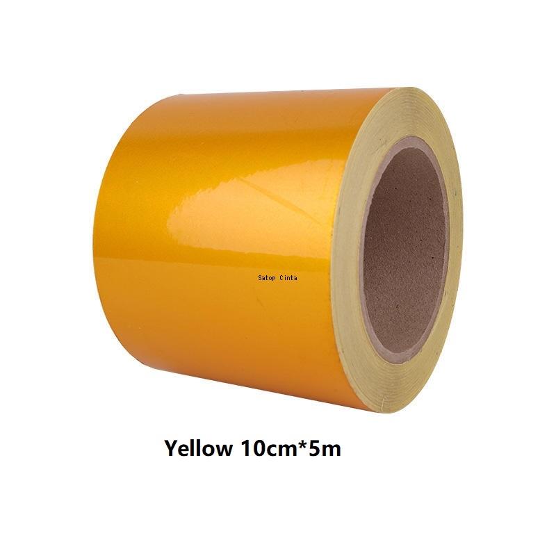 

10cm*5m Advertisement Grade Reflective Tape White Red Yellow Orange Strong Reflection Waterproof Reflector Sticker For Car Truck жовтий