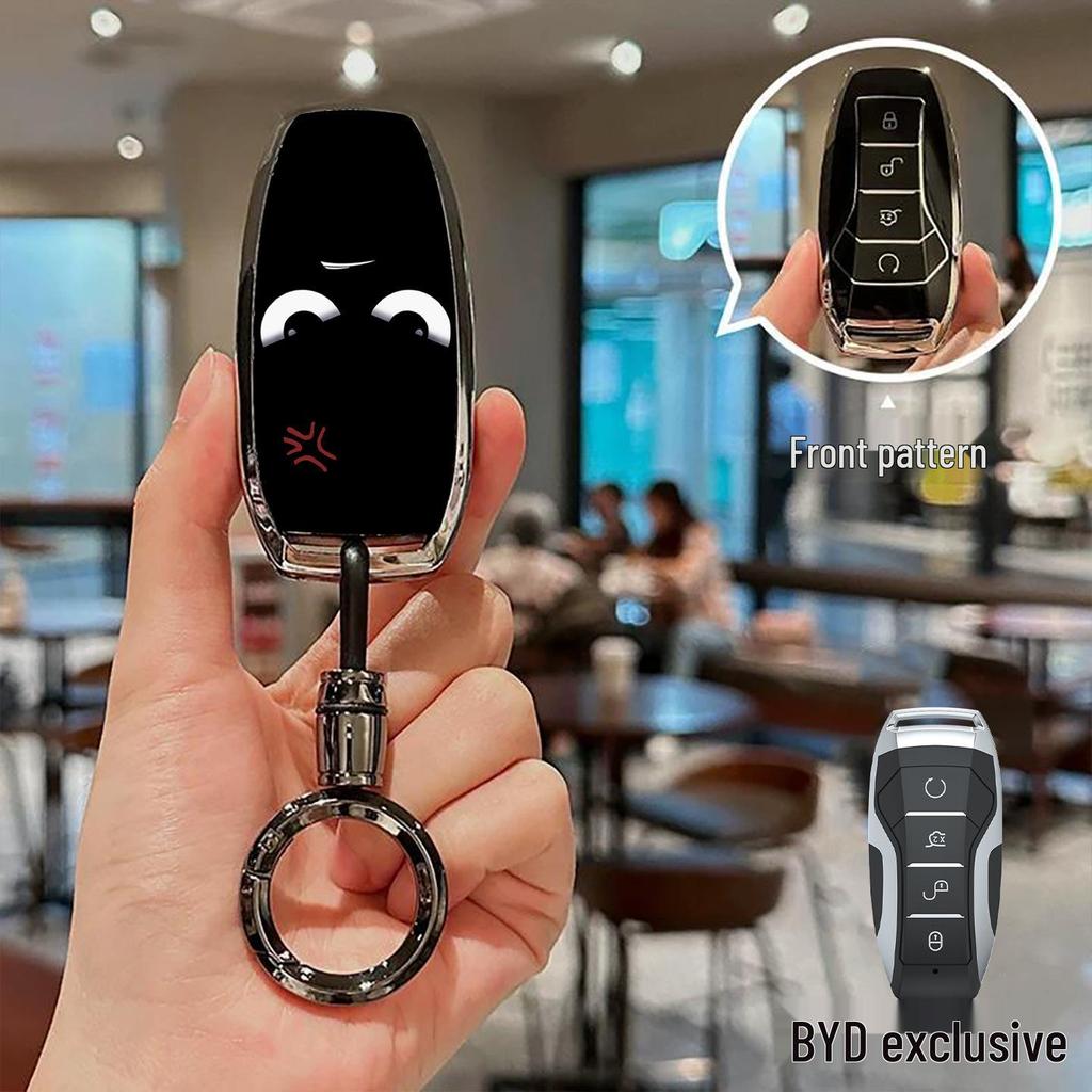 Key Case for BYD Han EV, Song Plus, Dolphin, Tang DMI, Qin L, Yuan Pro, Seagull 05 - Protective Car Key Shell