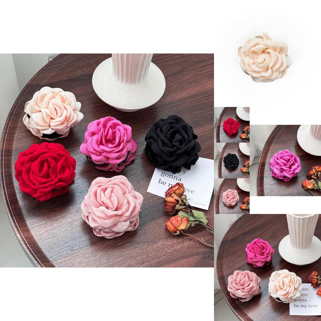 Elegant Summer Rose Flower Hair Clip For Effortless Updos And Fashionable Styles
