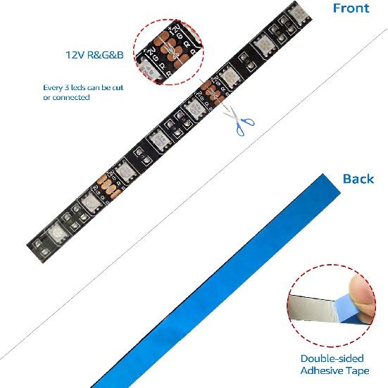5M Black PCB 5050 RGB LED Strip Waterproof IP65 300 SMD Black PCB Board DC 12V Flexible Light