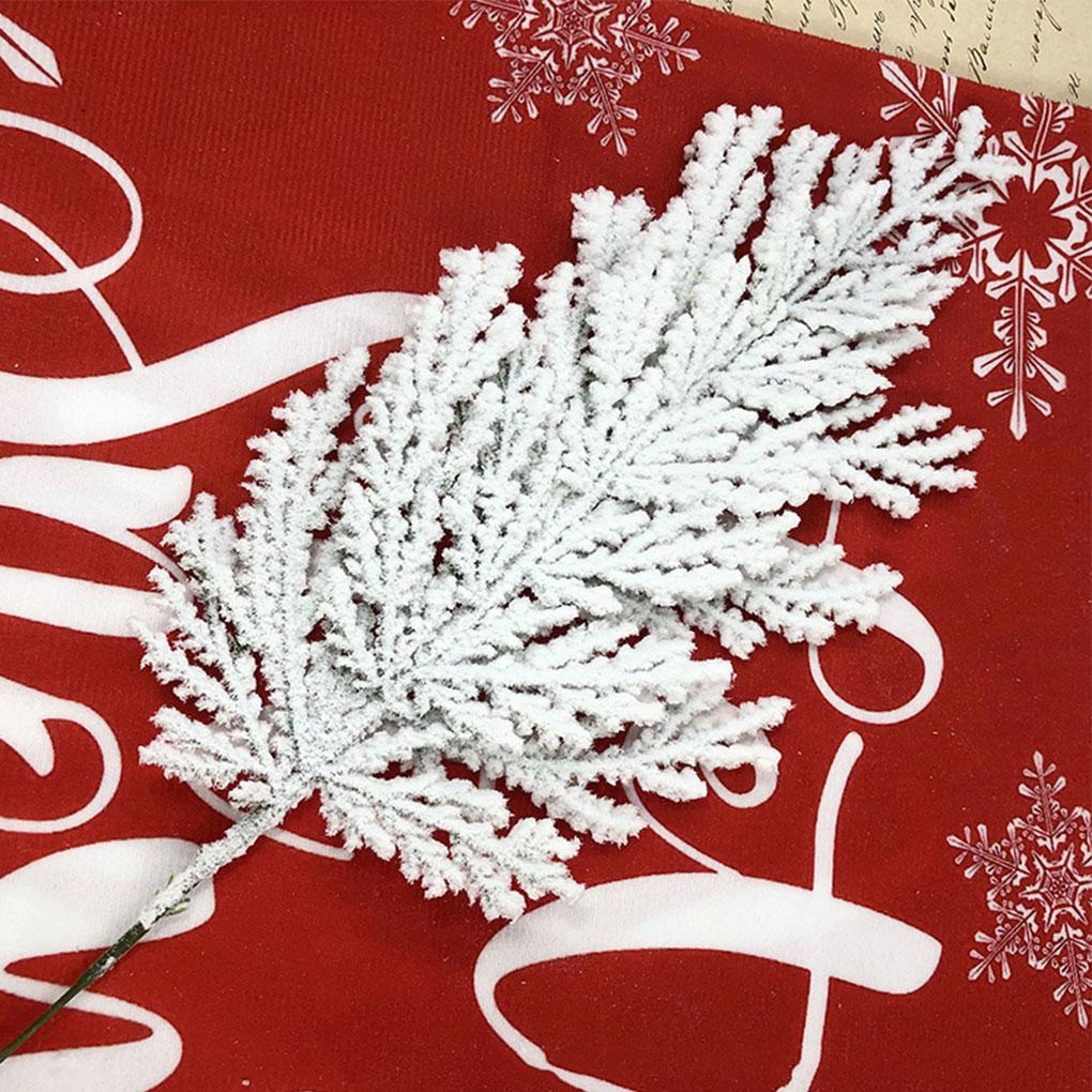 12pack/lot Pine Branches Festive Decor And ABS Winter Branches Christmas Cedar Pine DIY Christmas Tree Branches