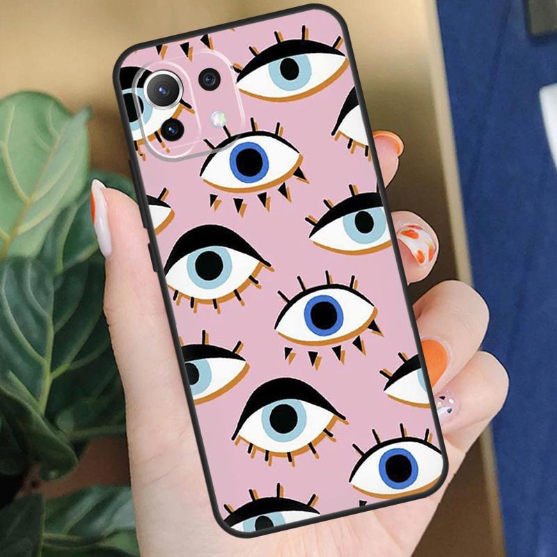 Lucky Eye Blue Evil Eye Print Case For Xiaomi 15 14 Ultra 13T 14T 15T Pro 17 Pro Max POCO F8 F7 F5 F6 X5 X6 X7 Pro Coque