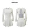 Women's Sexy Slimming Skirted One-Piece Swimsuit - Tummy Concealing, Conservative, Stylish Hot Spring Swimwear
