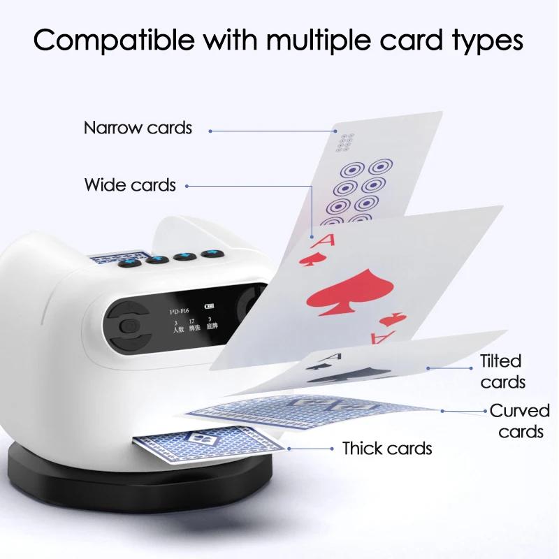 360° Rotating Fully Automatic Intelligent Card Dealer Rechargeable Cards Distribution Machine Poker Tool Electric Card Dealer