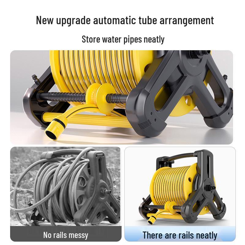 Automatic Hose Reel Set with Nozzle for Watering and Car Washing