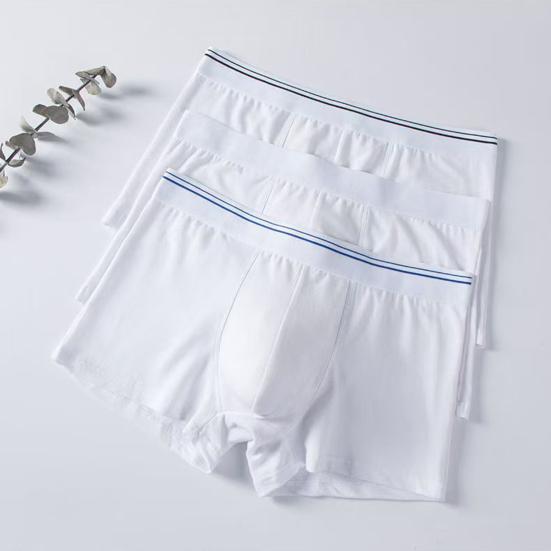 Pánské boxerky Elastický design se středním pasem U-konvexní šortky Hladká textura Kalhotky pro každodenní nošení