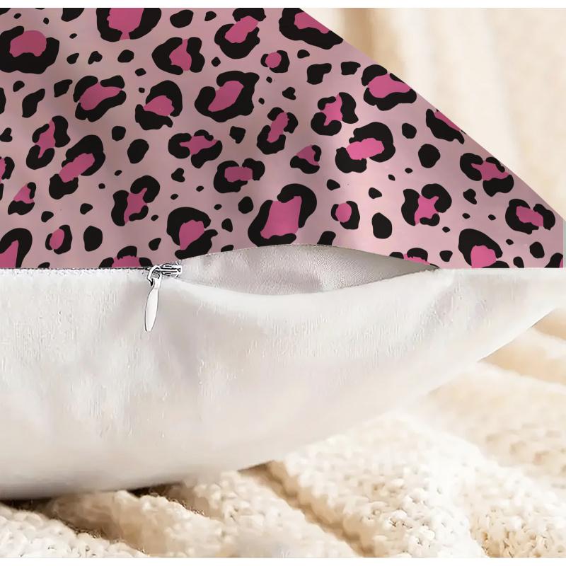 Trendy Dopamine Leopard Print Pillow, 18.18 Inch Soft Plush Cushion With Pillow Insert, Home Decor For Dorm, Living Room