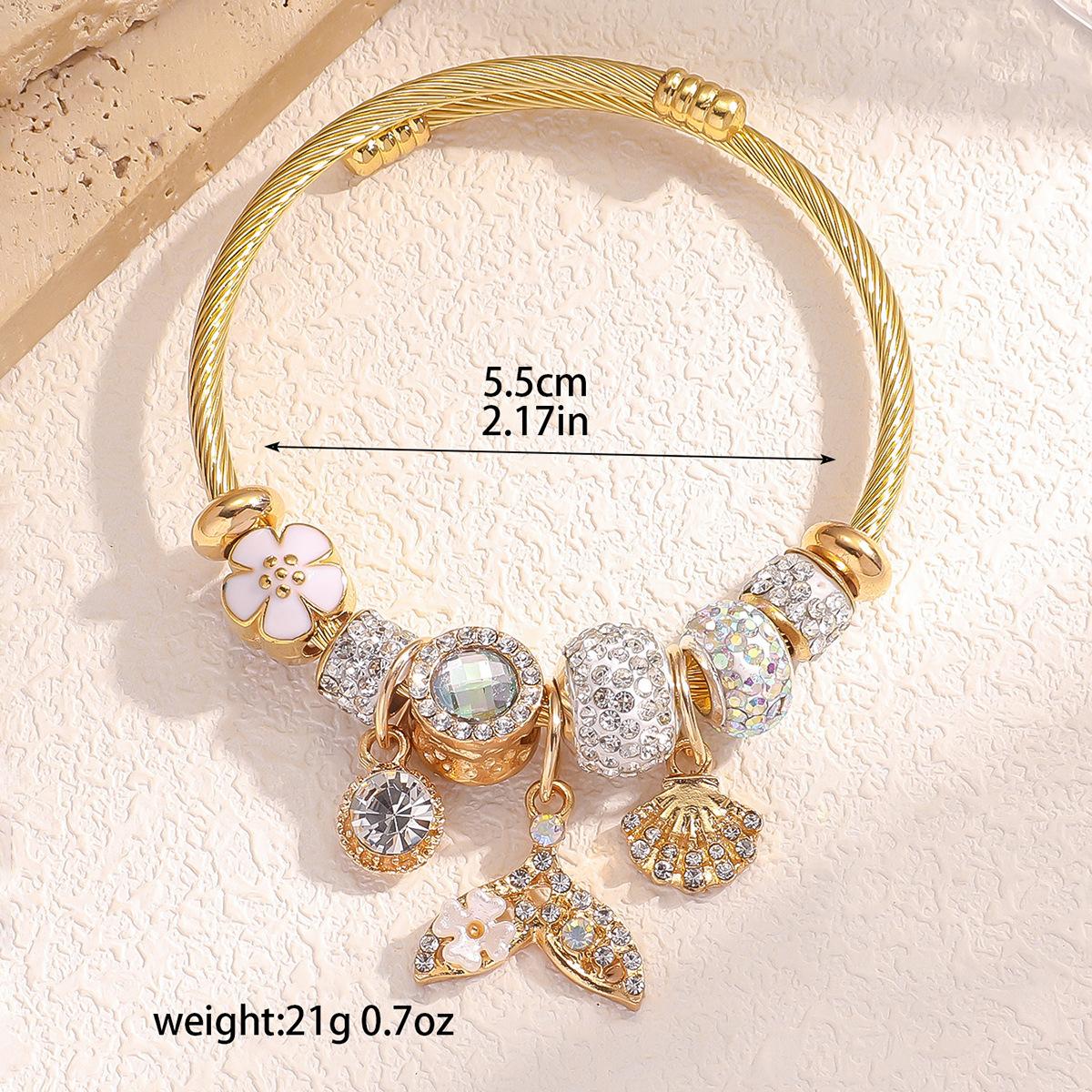 

1PC Fashion Women s Stainless Steel Multi Element Accessory Pan Family Bracelet Suitable for Daily Wear Party and Festival Gift