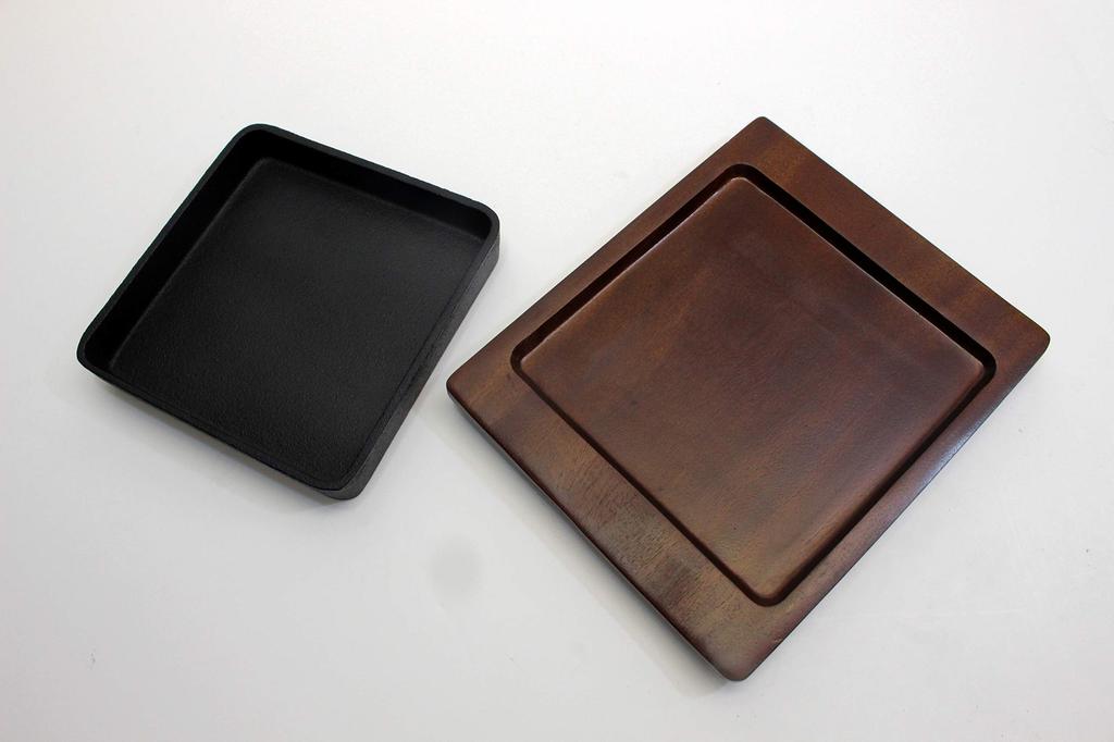 Castle Enterprises Ikenaga Iron Works Living with Iron Steak Plate, Square Steak, Iron Plate, IH Compatible, Gift Wrapping Available