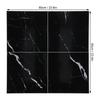 4Pcs Thickened PVC Floor Tile Stickers 30x30cm Waterproof Self Adhesive Wall Floor Decals for Kitchen Bathroom Home Decoration Black