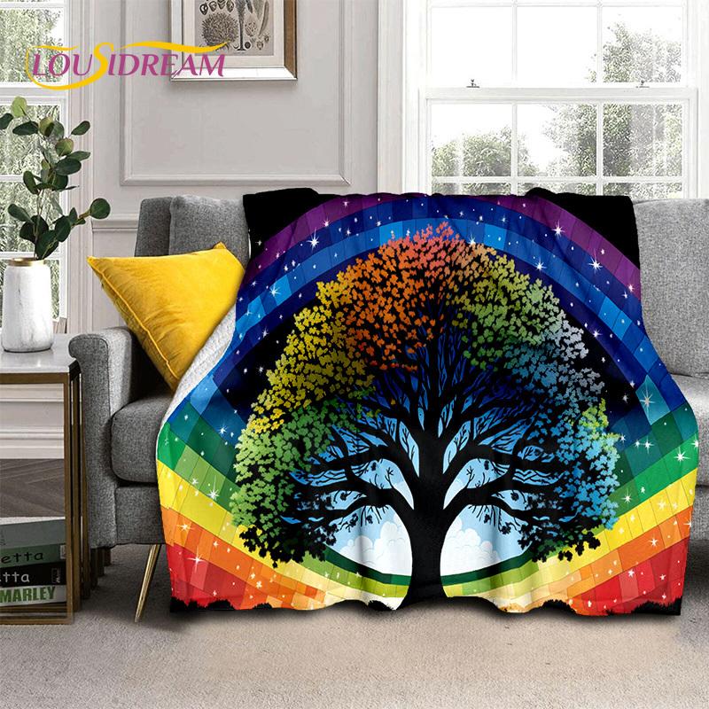 Tree of Life Nature Viking Yggdrasil Norse Soft Flannel Blankets,Throw Blanket Comfortable Blanket for Picnic Beds Home Bedroom