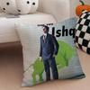 SScam  The Harshad Mehta Story Cushion Cover Throw Pillow Cover Hidden Button Durable Polyester Chair Cushion