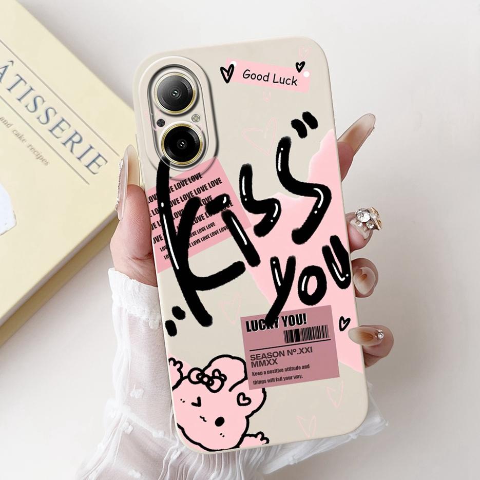 For Realme C67 4G Case RMX3890 Cute Panda Cartoon Cover Anti-Drop Phone Case For Realme C67 RealmeC67 4G Back Covers Soft Fundas