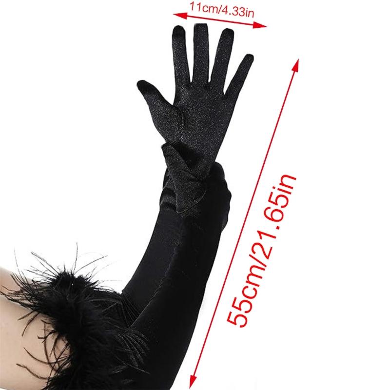Rękawiczka z długim rękawem dla dorosłych Świąteczna Rękawiczka do opery Ślubna Wieczorowa Rękawiczka do jazdy