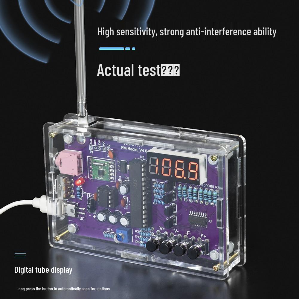 FM Radio Circuit Kit: DIY Soldering & Assembly with Microcontroller