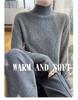 Women's Slimming Wool Knit Cardigan Sweater - Thick Half-High Neck, Warm and Versatile for Autumn/Winter