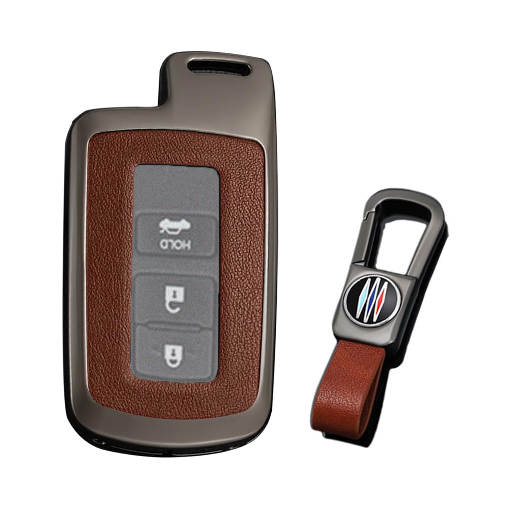 [KUNIO] 2/3 Button Key Case Key Cover Key Holder Alloy коричневый