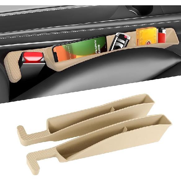 2PCS Car Seat Gap Filler Organizer, Car Seat Organizer, Multifunctional Seat Gap Storage Box For Phone Key, Fill The Gap & Stop Things From Dropping,