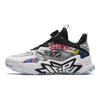Anta Comfortable Breathable Shock Absorbing Durable Low Top Kids Basketball Shoes Kids sneaker Black White 312421109-2