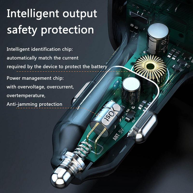 Handsfree Car Blue Tooth 5.0 FM Transmitter Dual USB QC3.1 Car Charger RGB Light Handsfree Mp3 Music Player Support TF Card