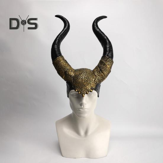 Halloweenský kostým ďábelské rohy Černý latex s dlouhými rohy Ženy Dospělí Horn čelenka pro cosplay Halloweenský kostým