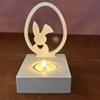 Easter Rabbit Silicone Mold Candlestick Resin Mold Heart Rabbit Holder Silicone Mold DIY Candlestick Casting Mold
