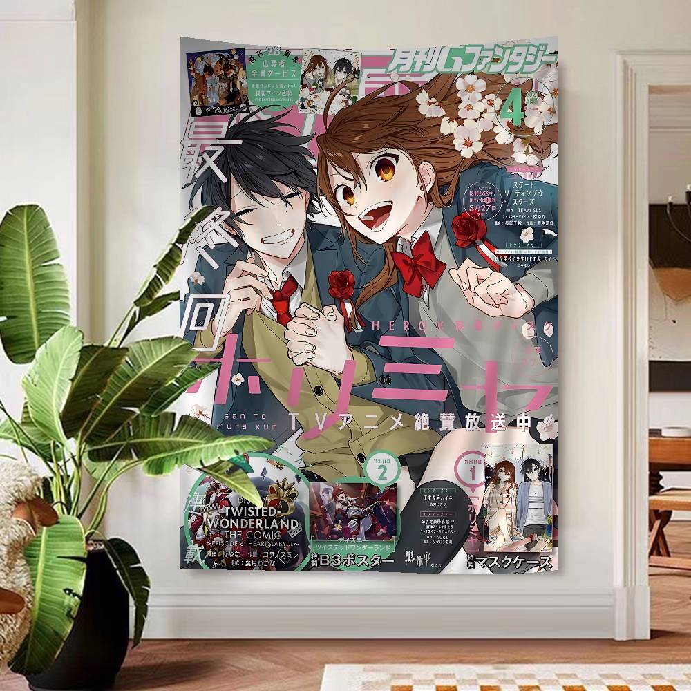 

Horimiya Anime Anime Tapestry Hanging Tarot Hippie Wall Rugs Dorm Home Decor 74x94cm(29x37in)