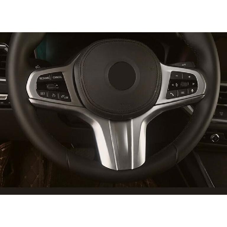 Steering Wheel Strip Cover Trim Fit For BMW 3-Series G20 - Silver ABS