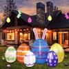 Easter Inflatable Decorations 2.6m Lighted Easter Eggs 6pcs for Outdoor Garden Party