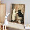 Adult Beginner Kitten Diamond Painting Set, 5D Round Gemstone Rhinestone Craft, DIY Diamond Painting Home Decoration Wall Hanging
