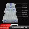 Large Transparent Plastic Storage Box with Dividers and Dustproof Lid for Jewelry and Stationery.