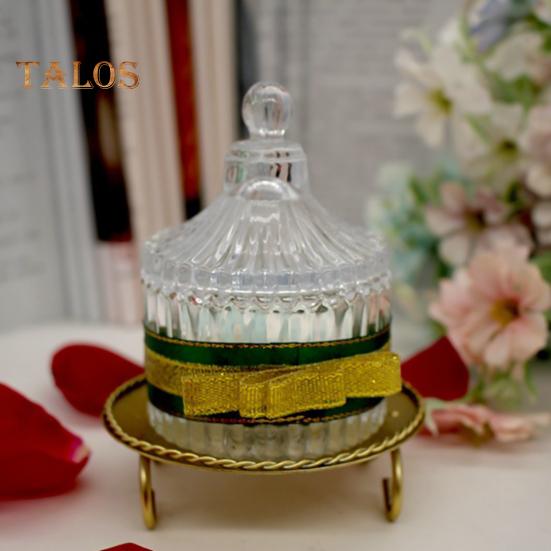 TDStore Neklouzavý geometrický kulatý kovový svícen Zlatý svícen pro domácí dekoraci