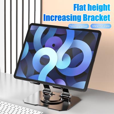 Soporte Metálico para Tablet Giratorio 360 Grados Ajustable Plegable de Escritorio Compatible para Ipad Pro/Air/Min de 4.7-12 Pulgadas Soporte para Tablet