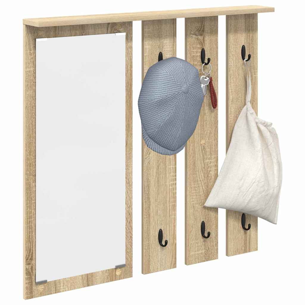 Wall Mounted Coat Rack in Sonoma Oak 84 x 10 x 80 cm