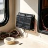 Metal Housing Gas Monitor for Motorhomes with Face-Mounted Test/Silence Control, 2 Side Openings, Red and Black Cables, and Installation Tool