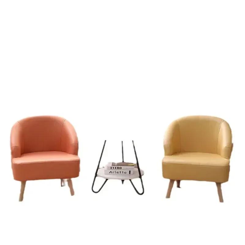 Small Leisure Single Sofa Chair Living Room and Bedroom Seat Balcony Reception Chair Hotel Lounge Chair Cozy Guest Seating