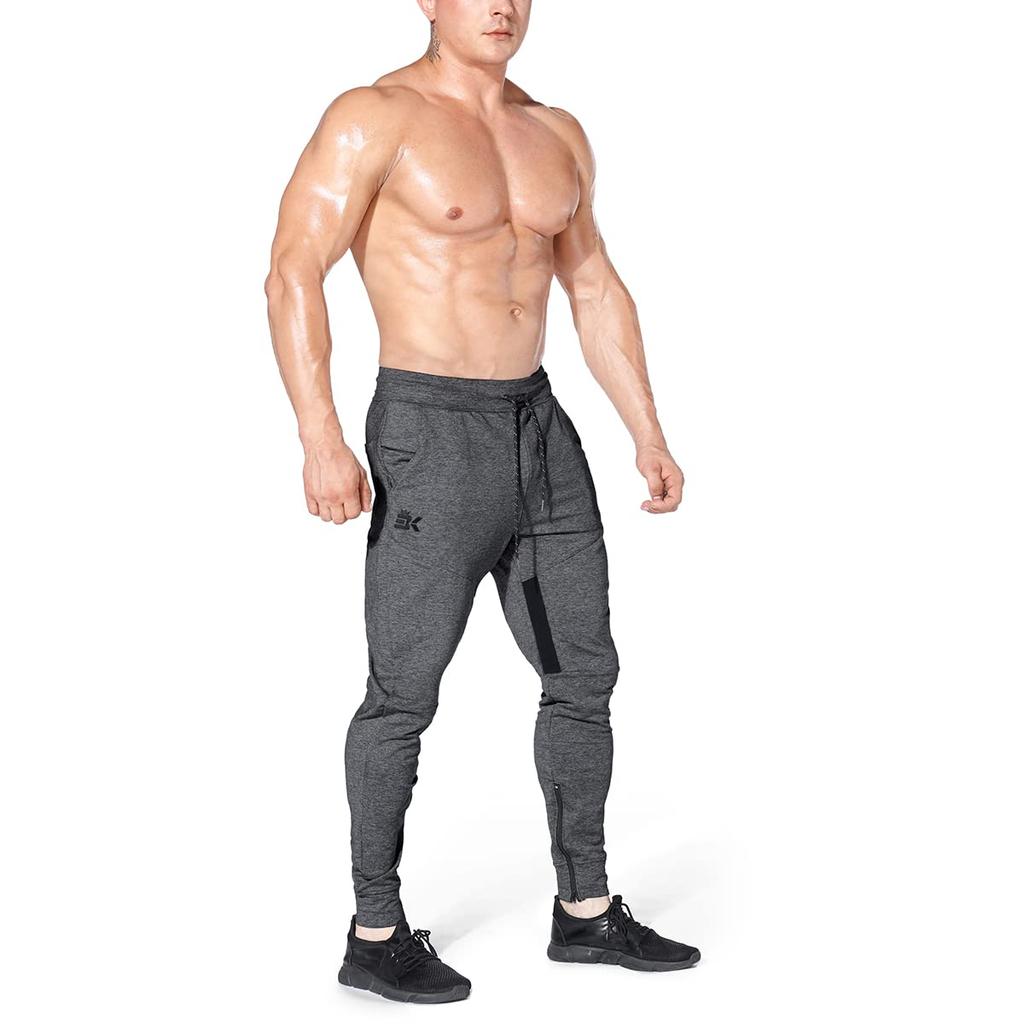 BROKIG Breathable Jogger Mesh with Ship Comfortable Gym Workout Slim Fit Pants, Men's Pockets, Sweatpants, Pants, Pants, Casual, (Dark Gray, XL)