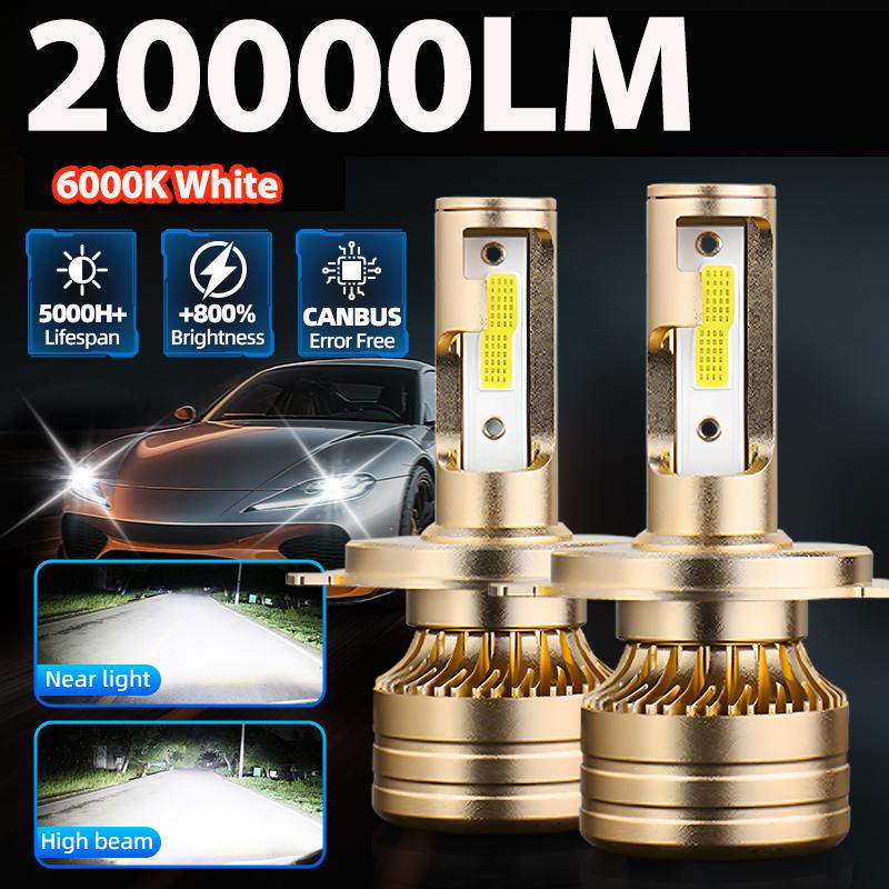 

200W 12V 6000K Car LED Light H4 Hi Lo Beam LED Headlight Bulb Lamp COB chips light bulbs H4/9003/HB2 Hi/Lo