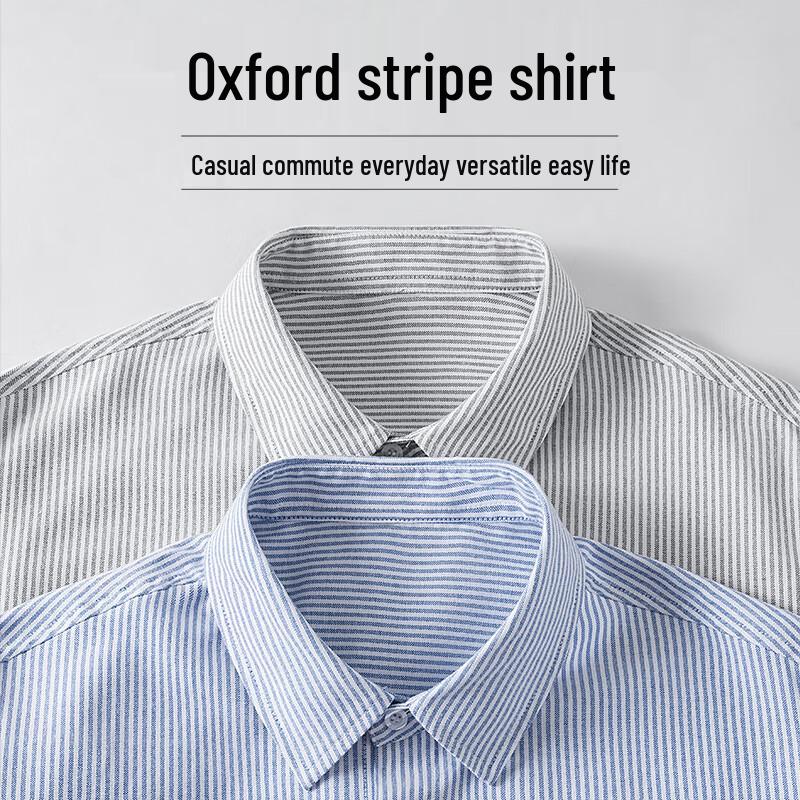 VANCL Men's Striped Oxford Long Sleeve Shirt