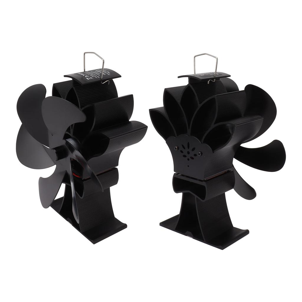 Wentylator kominkowy zasilany ciepłem 6 łopatkowy ze stopu aluminium niski poziom hałasu wentylator do kominka na drewno do domu kłody