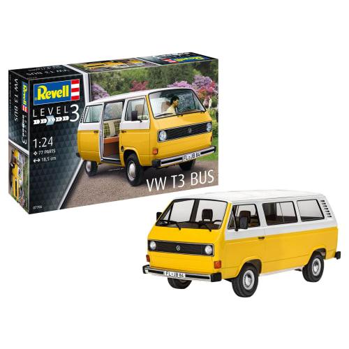 German Revell 1/25 Scale VW T3 Microbus Plastic Model Kit 07706, Molded In Color