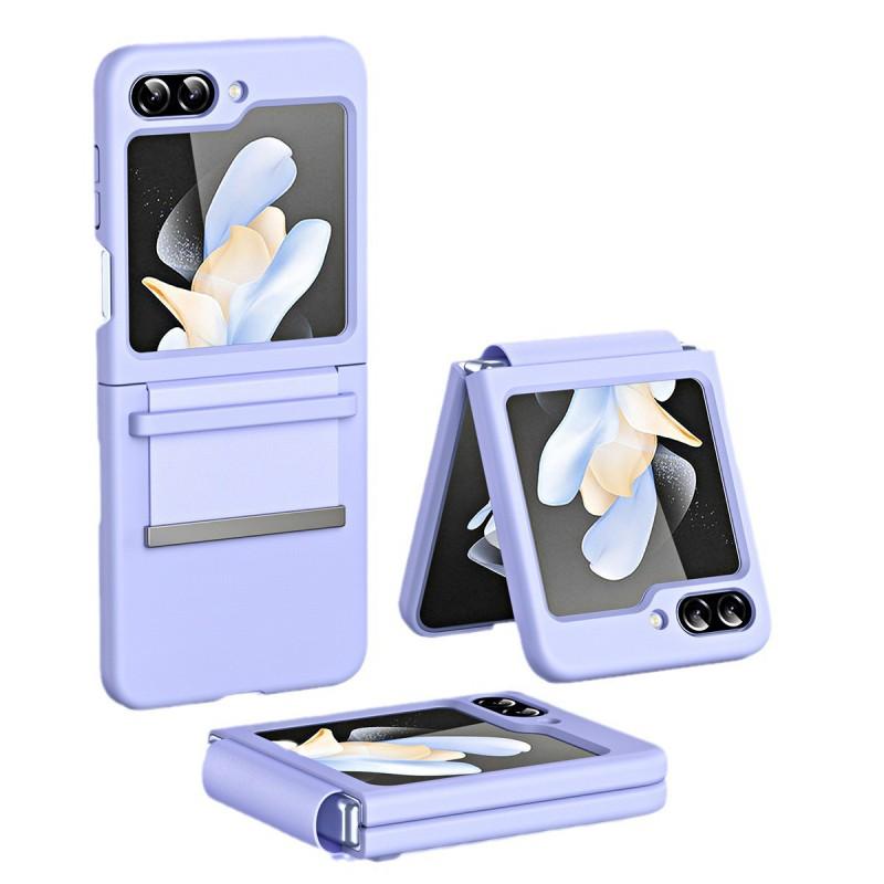 Foldable Phone Case With Wrist Strap Galaxy Z Flip 6 5 4 3 Moto Razr 40 Ultra Shockproof PC Cover Kickstand