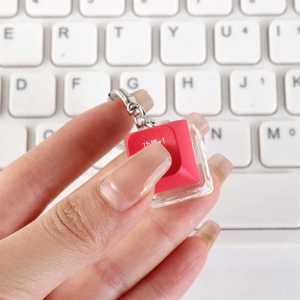 ABS Fingertip Button Keychain Keyboard Button Keyboard Button Decompression Toys  Fun Gifts
