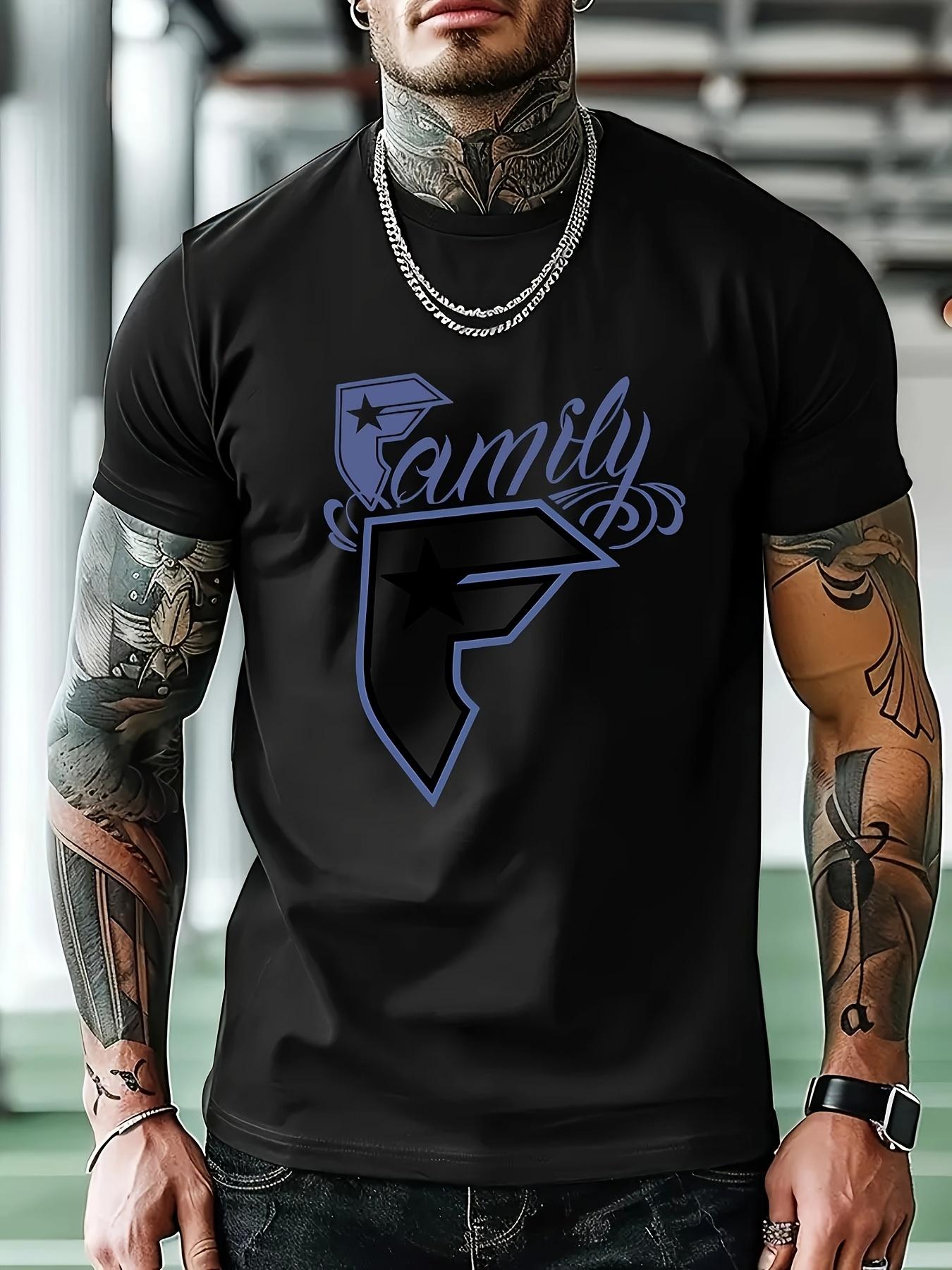 Casual Athletic T-shirt - FAMILY Graphic Print S