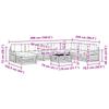 Outdoor Sofa Set 9 pcs Natural and Cream Solid Acacia Wood