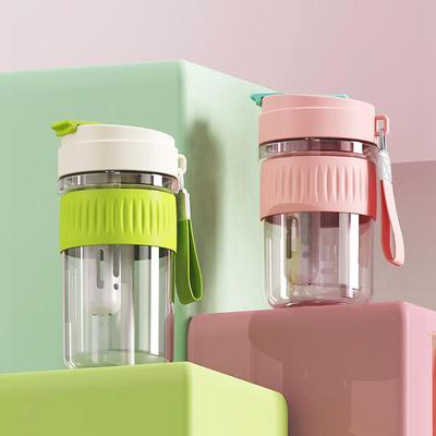 Large Capacity Portable Drop Resistant Plastic Water Cups, Water Bottles, And Portable Coffee Cups With Simple Straws