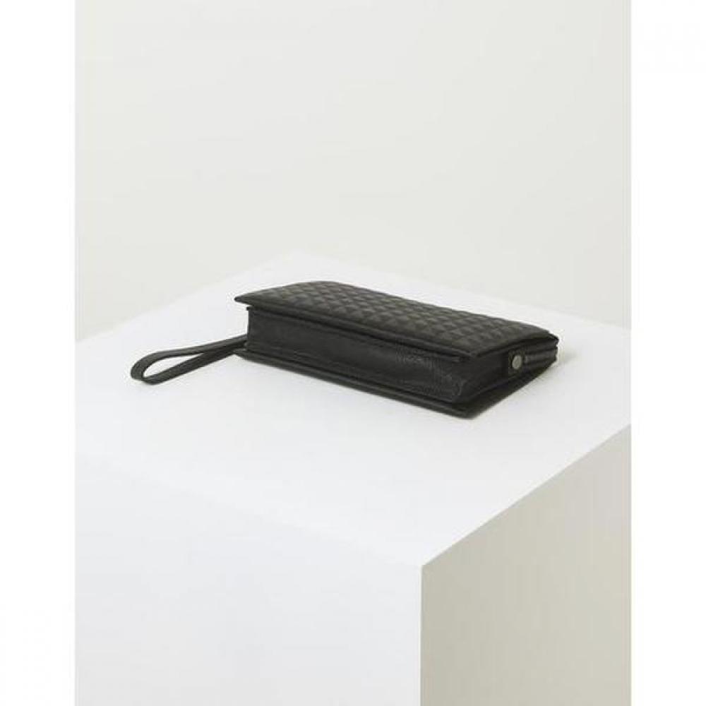 Daks Black Patterned Leather Clutch Bag Dbba3e266bk