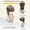 Handsome Anime Cos Wig Siamese Cat Short Gradient Hair Wolf-Tailed Mullet Head Wigs  for Boys