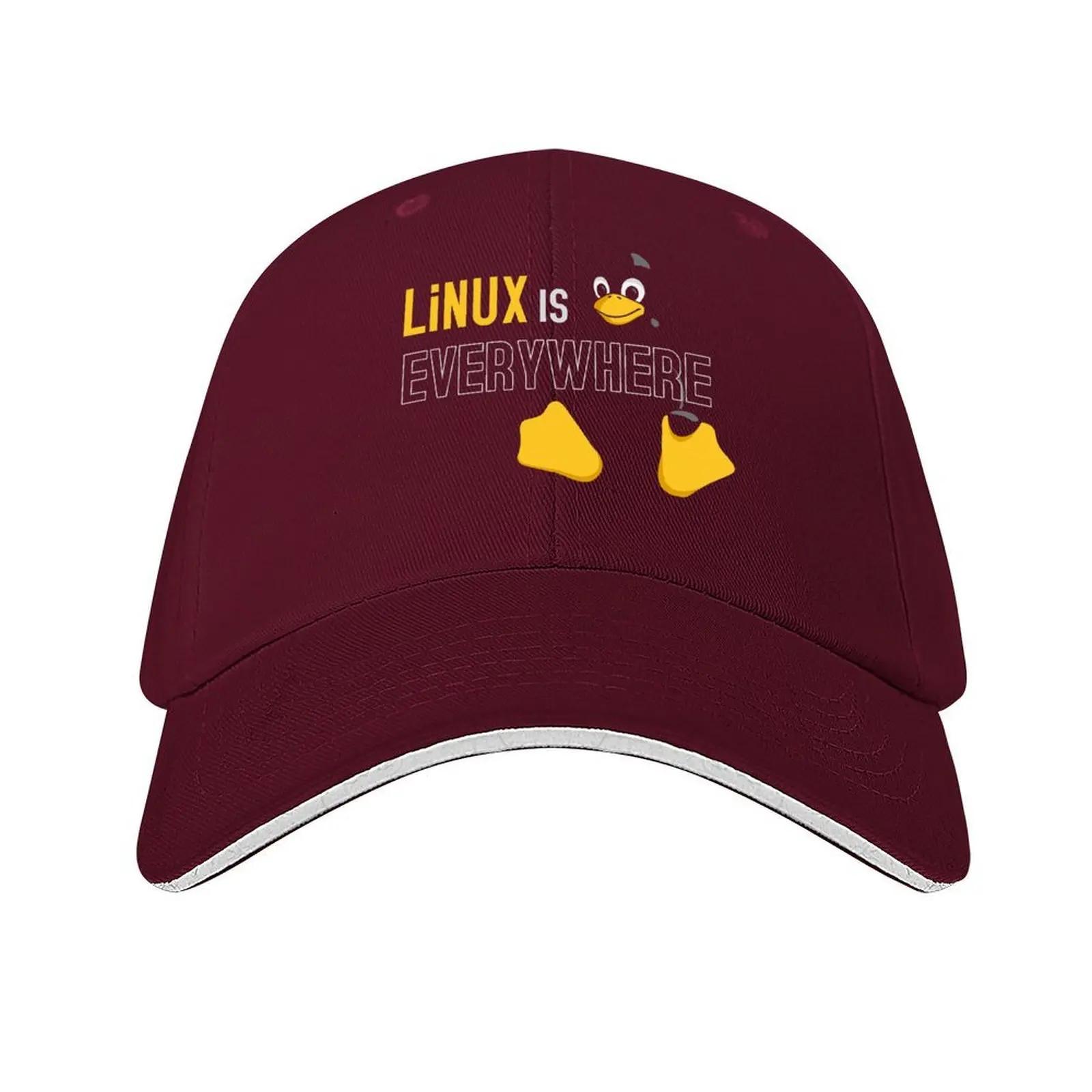 

Linux is Everywhere Baseball Cap fun hats Hat Unisex Luxury Anime Hat hats for Unisex Womens Hats Unisexs